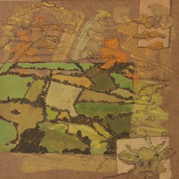 bocage II - 30x30 - tempera